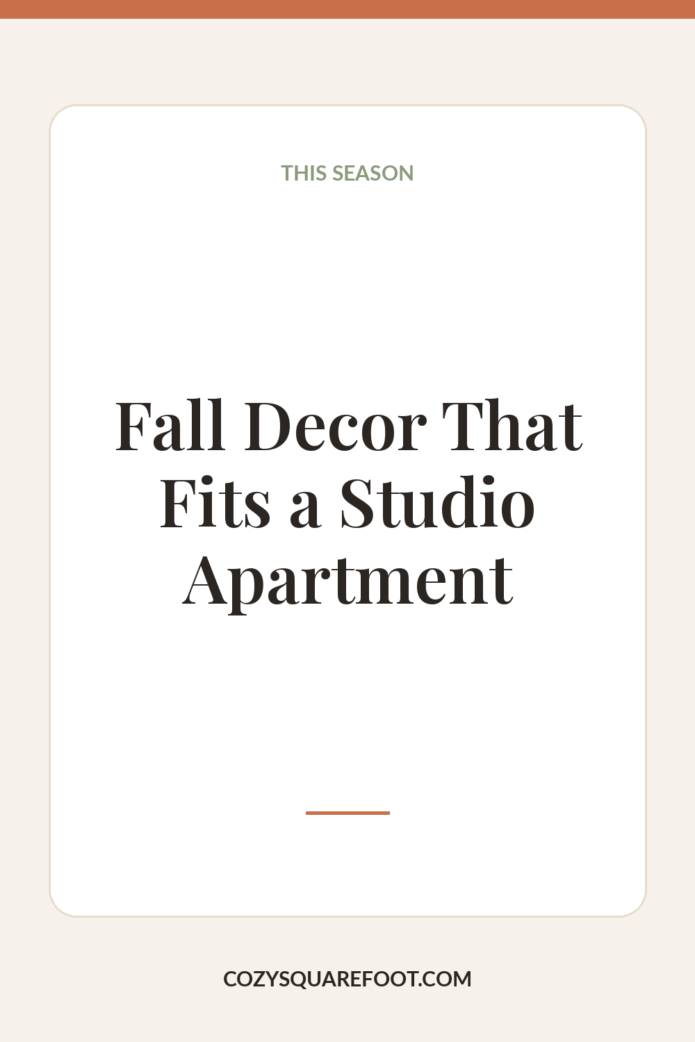 Fall Apartment Decor Ideas That Fit a Small Space