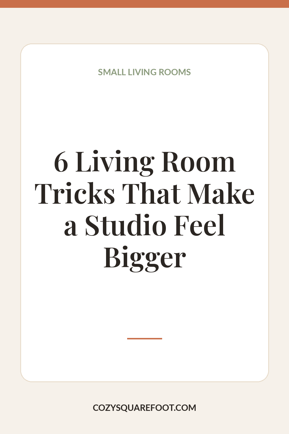 Small Living Room Ideas That Make a Studio Feel Twice as Big
