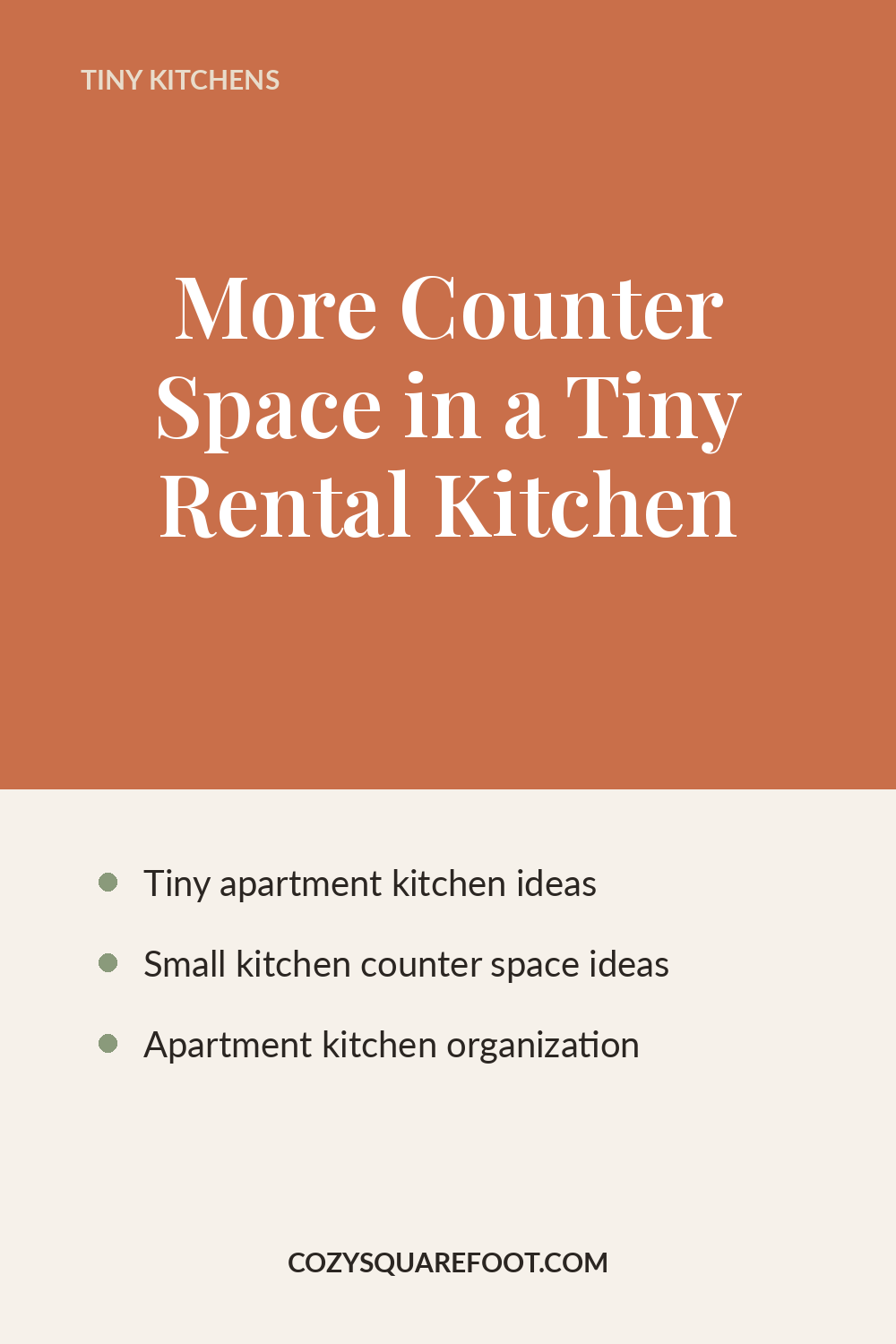 Tiny Apartment Kitchen Ideas: More Counter Space Without a Renovation